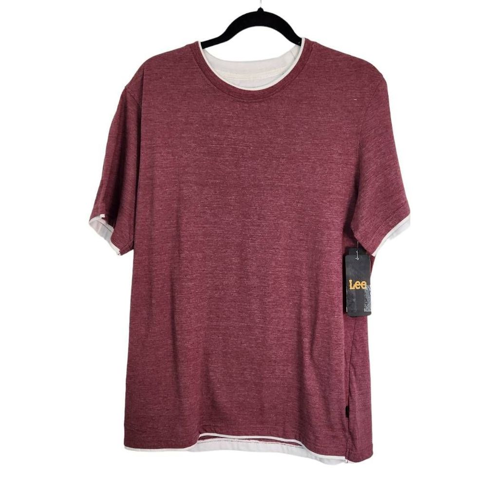 Lee Burgundy T-Shirt Size Large